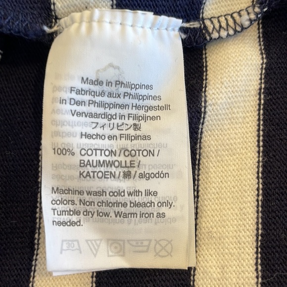 J.Crew Striped Snap Neck Knit Popover Top - Picture 7 of 7